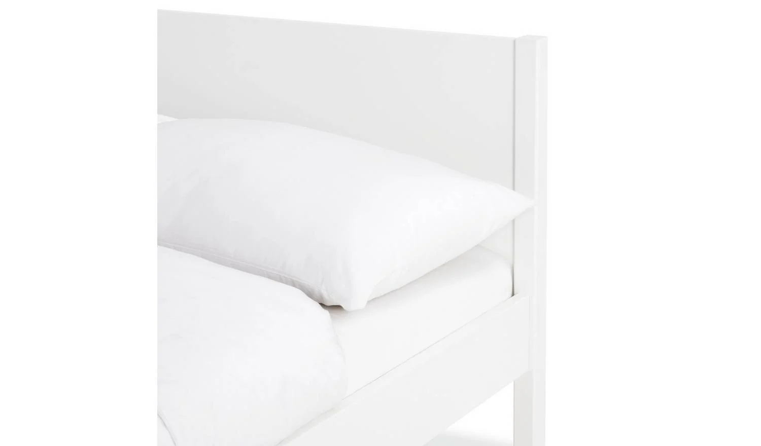 Jenson Wooden Bed Small Double White Bedroom Furniture Minimalist Design - Image 5