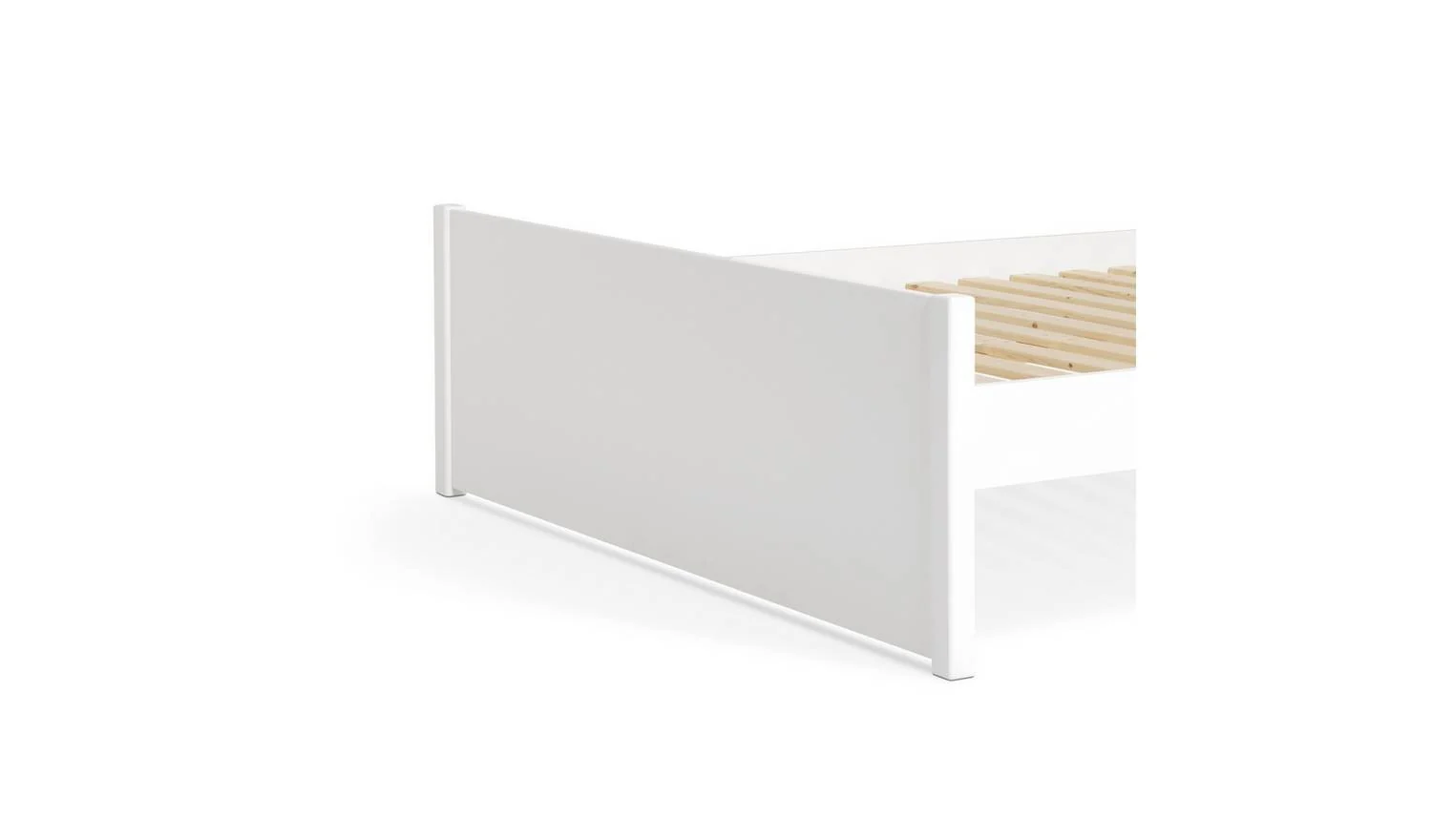 Jenson Wooden Bed Small Double White Bedroom Furniture Minimalist Design - Image 6