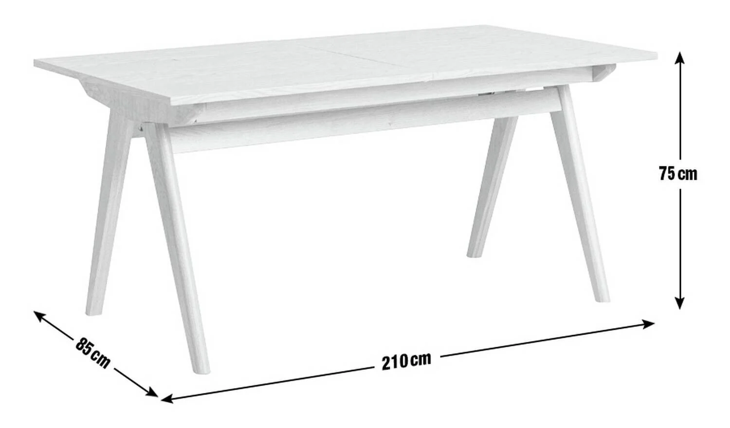 Jerry Extending 4-6 Seater Dining Table White Elegant and Functional - Image 2