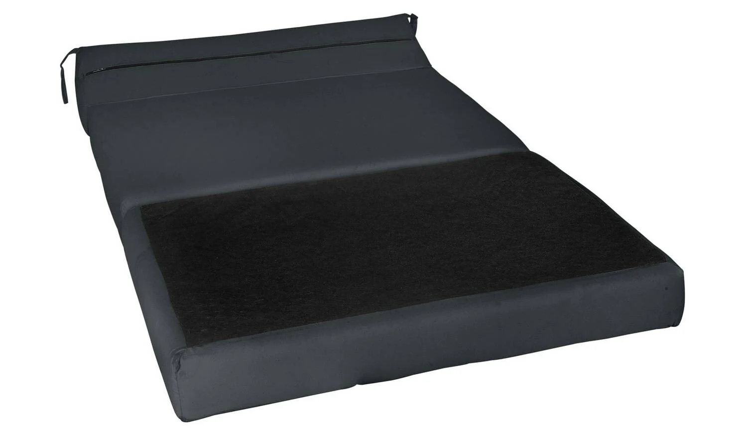 Kaikoo Small Double Fabric Chair Bed Jet Black Convertible Sofa Guest - Image 2