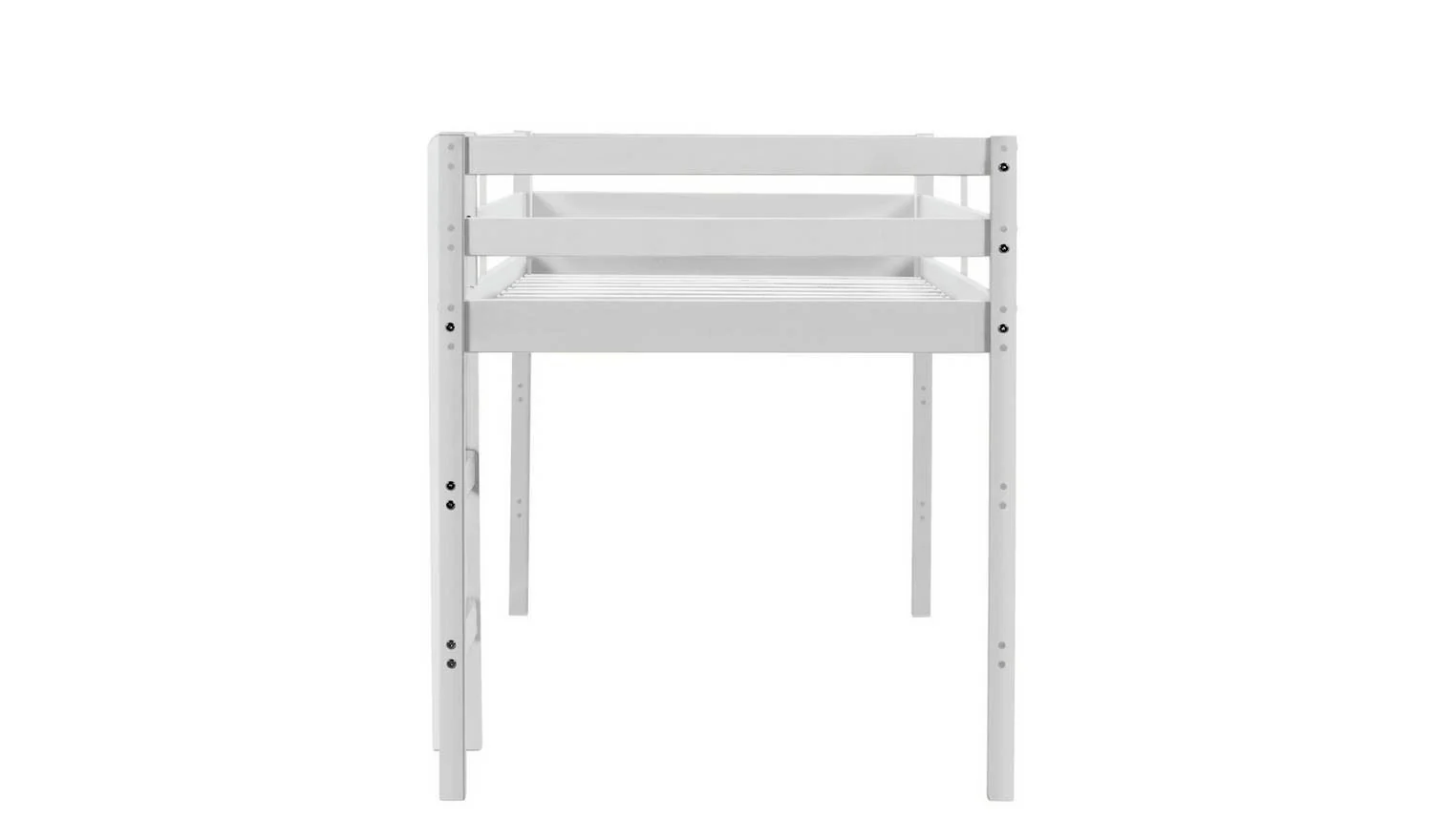 Kaycie Mid Sleeper Shorty Bed Frame White Bedroom Furniture for Kids - Image 3