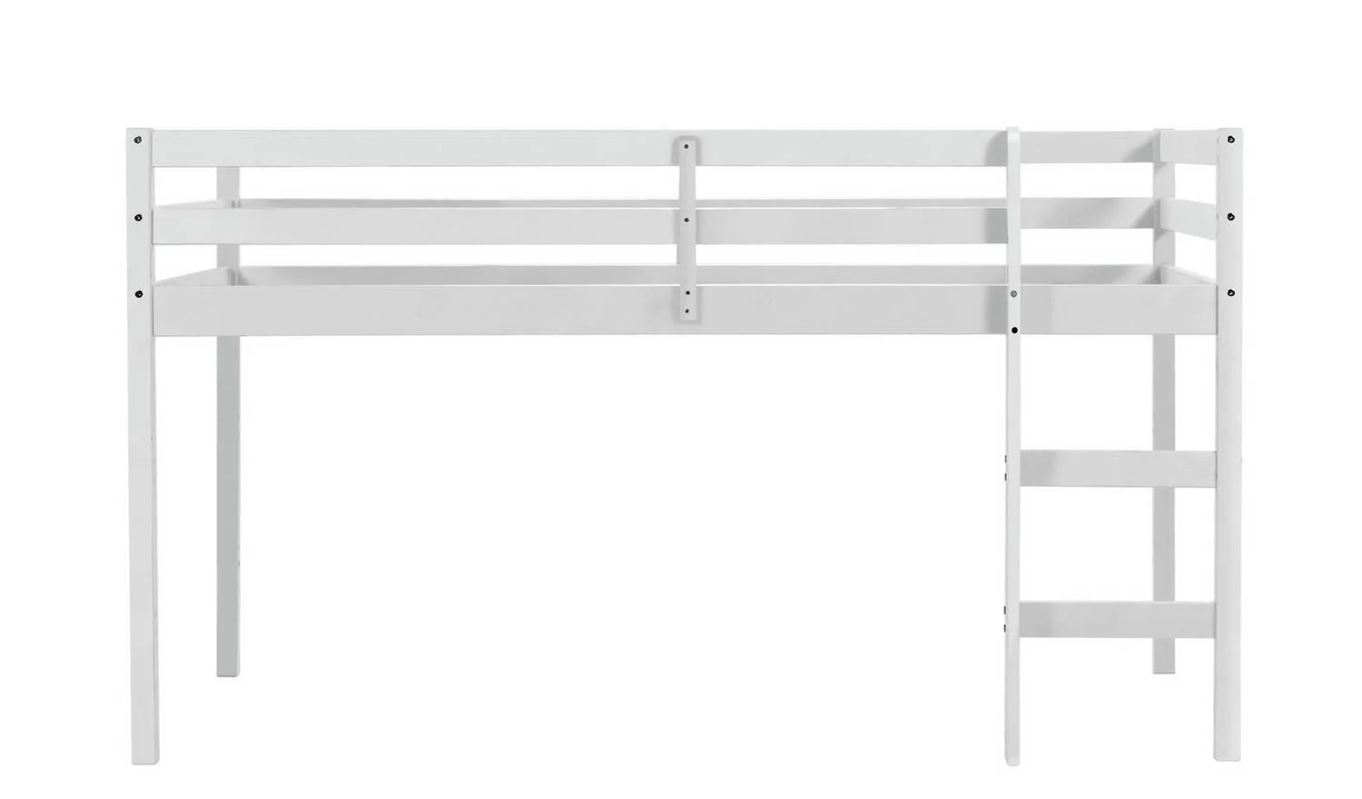 Kaycie Mid Sleeper Shorty Bed Frame White Bedroom Furniture for Kids - Image 6