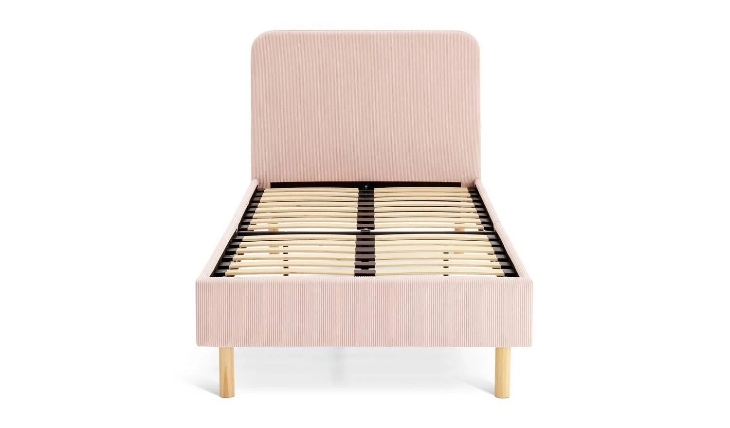 Kids Arden Single Upholstered Bed Frame Pink Childrens Bedroom Furniture - Image 2