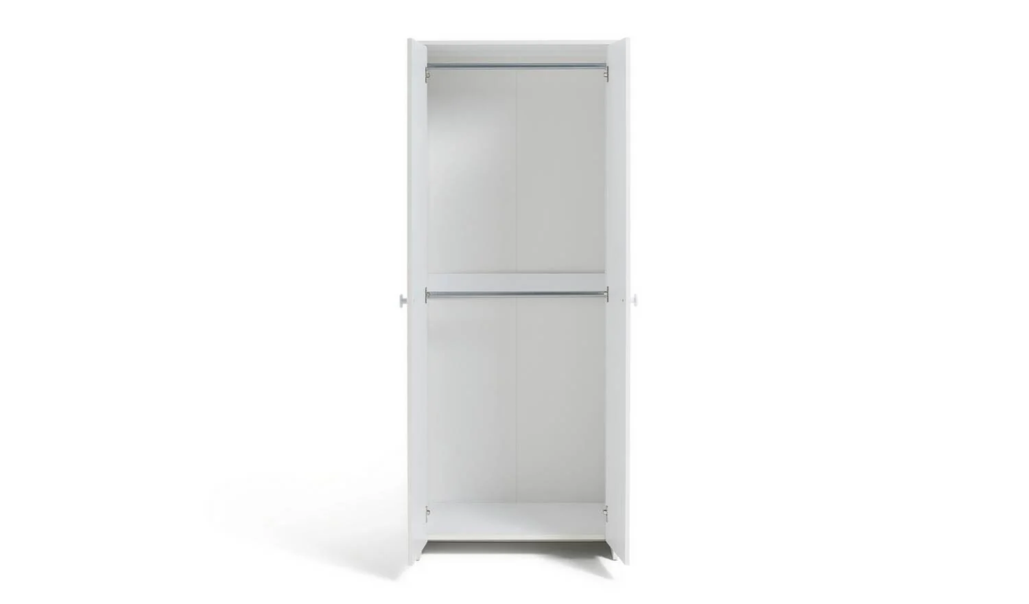 Kids Juno 2 Door Wardrobe White Childrens Bedroom Storage Furniture - Image 3