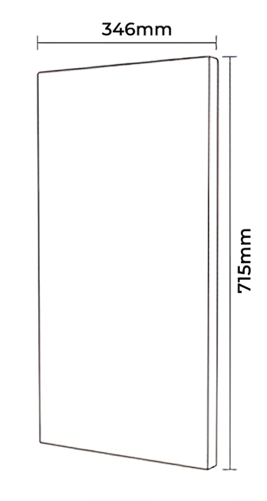 Kitchen Cabinet Doors 350mm White 18mm Luxury Replacement Cheap Fronts - Image 3