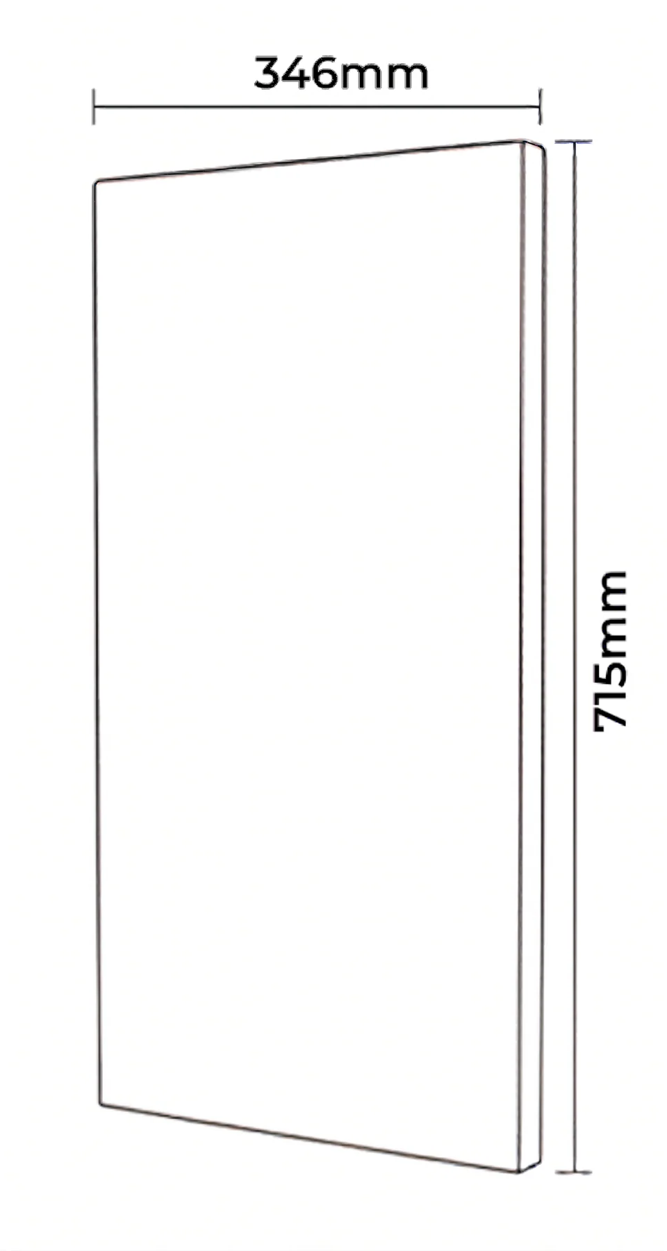 Kitchen Cabinet Doors 350mm White 18mm Luxury Replacement Outlet Cheap Fronts - Image 3
