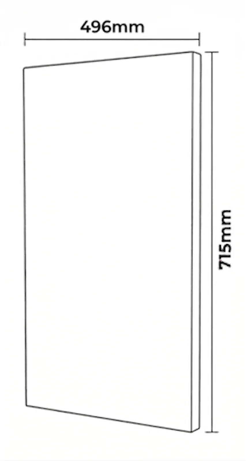 Kitchen Cabinet Doors 500mm White 18mm Luxury Replacement Cheap Fronts - Image 3