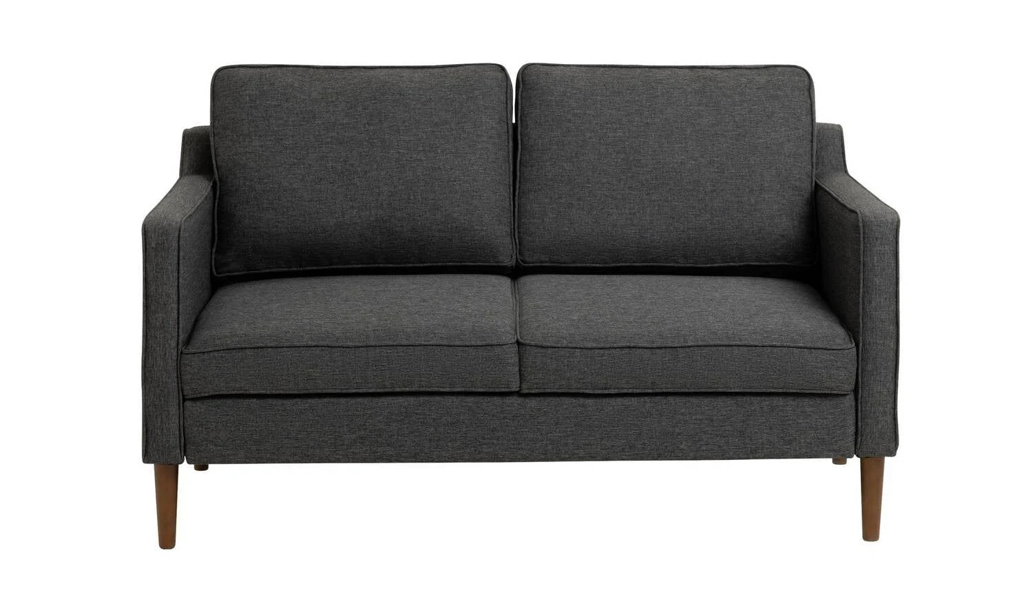 Knox Fabric 2 Seater Sofa Charcoal Modern Living Room Furniture Comfort