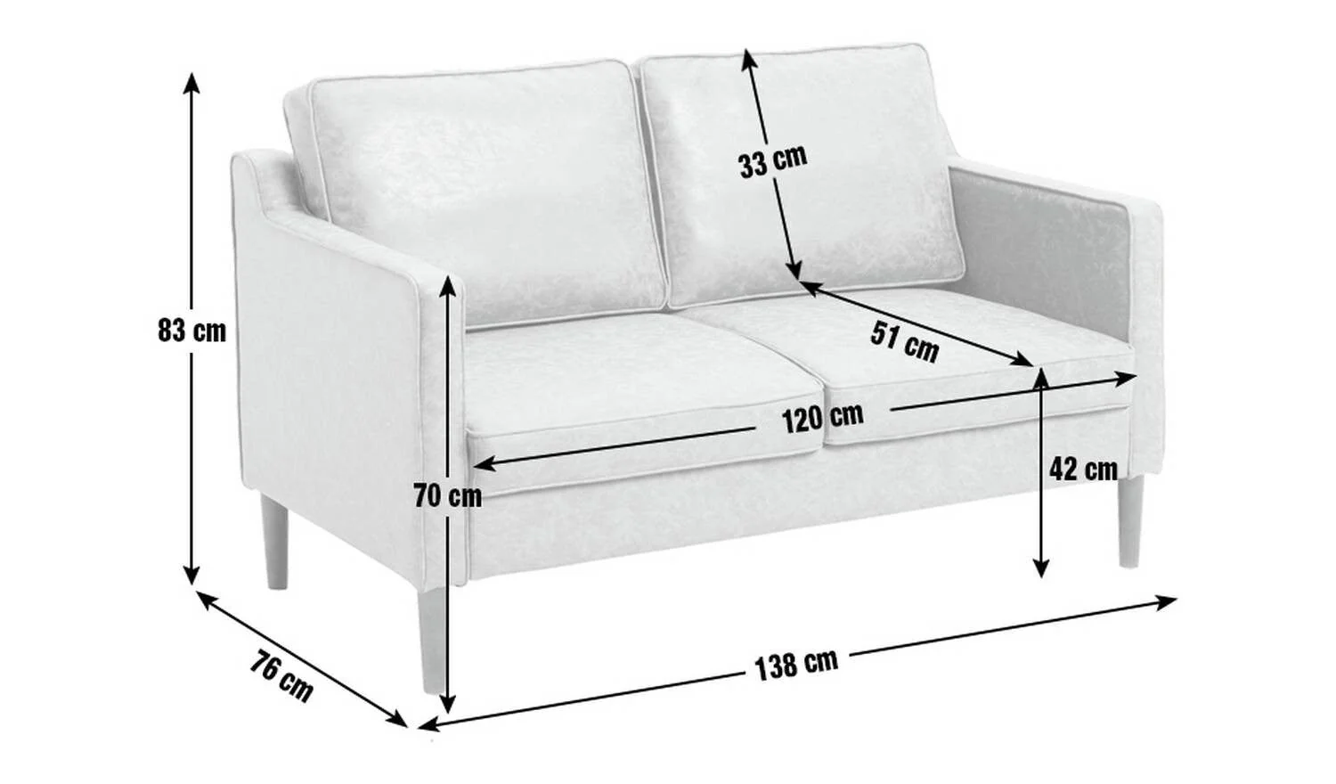 Knox Leather 2 Seater Sofa Tan Living Room Furniture Comfort - Image 8