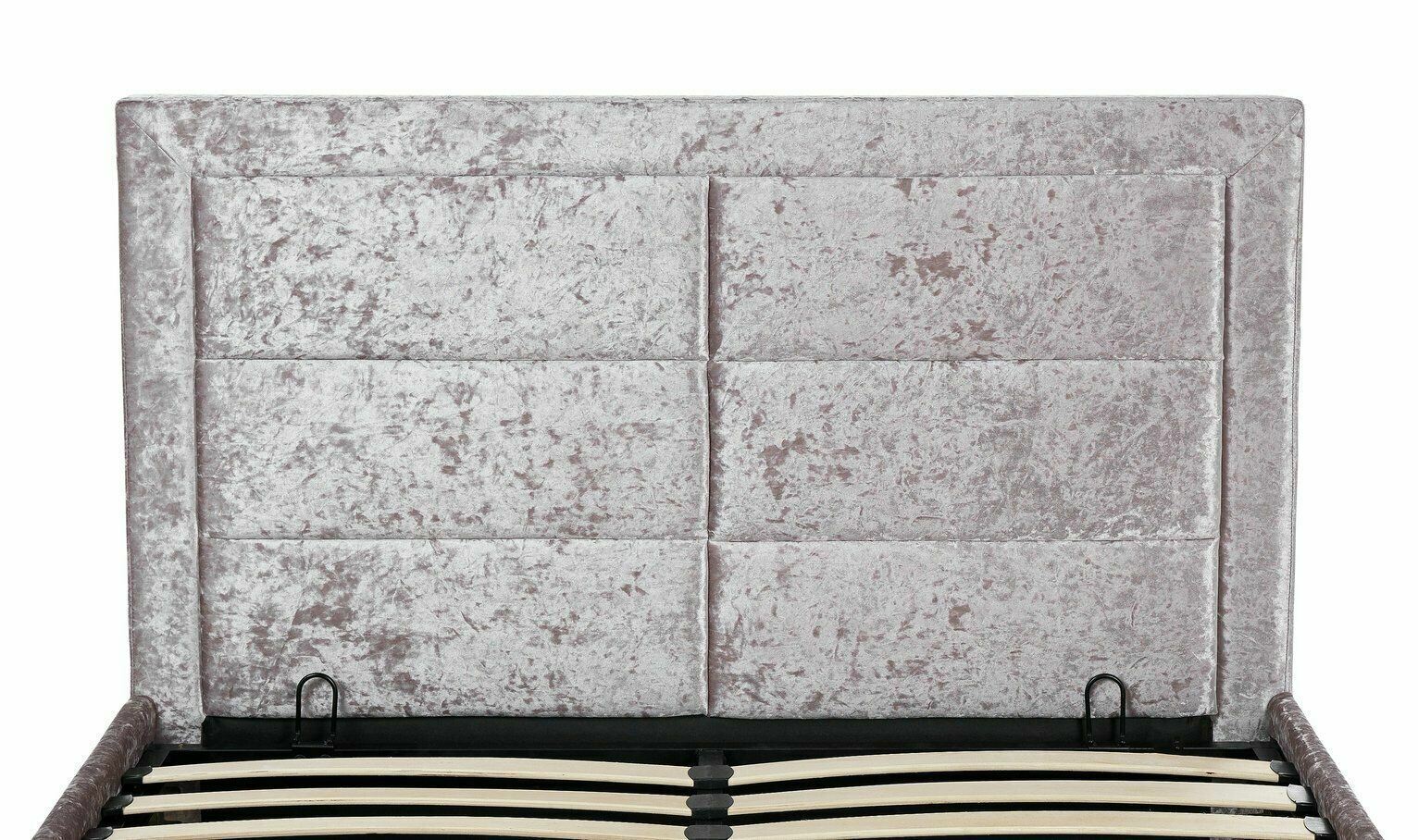 Kourtney End Open Ottoman Small Double Bed Silver Practical Storage Solution - Image 7