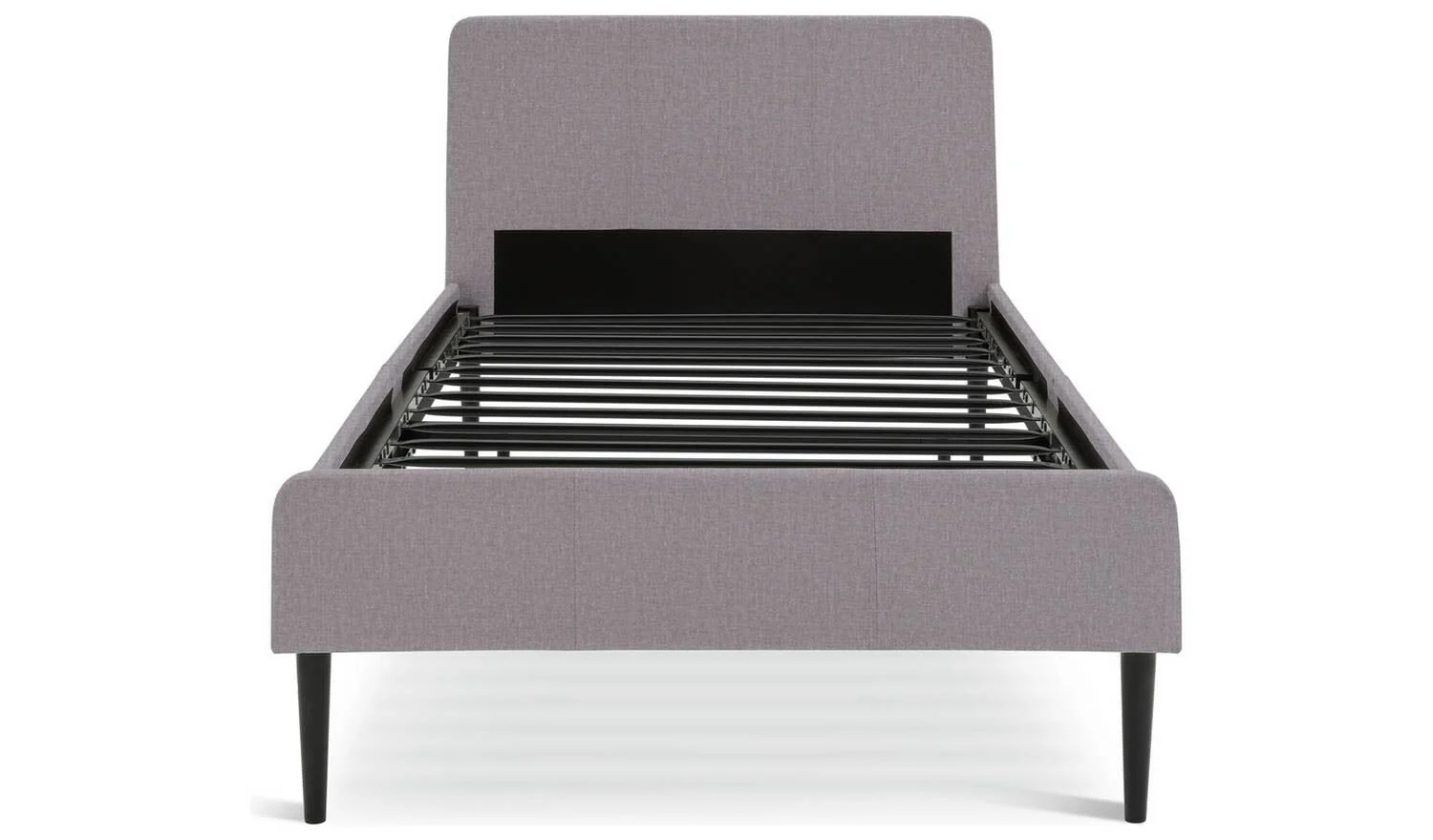 Kristopher Single Fabric Bed Frame Grey Modern Bedroom Furniture - Image 5