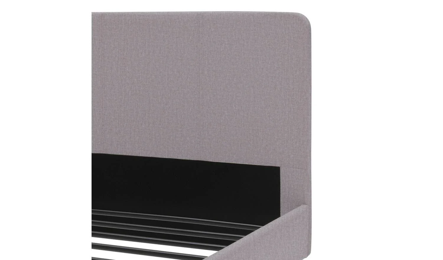 Kristopher Single Fabric Bed Frame Grey Modern Bedroom Furniture - Image 6
