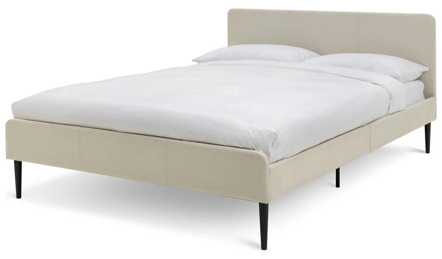 Kristopher Small Double Fabric Bed Frame Cream Modern Bedroom Furniture