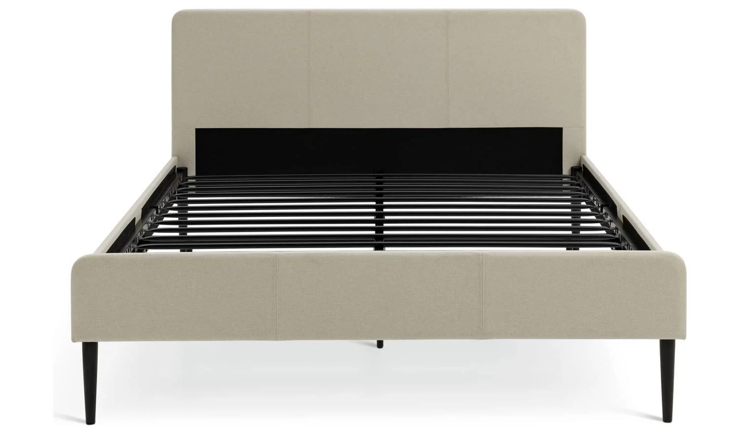 Kristopher Small Double Fabric Bed Frame Cream Modern Bedroom Furniture - Image 5
