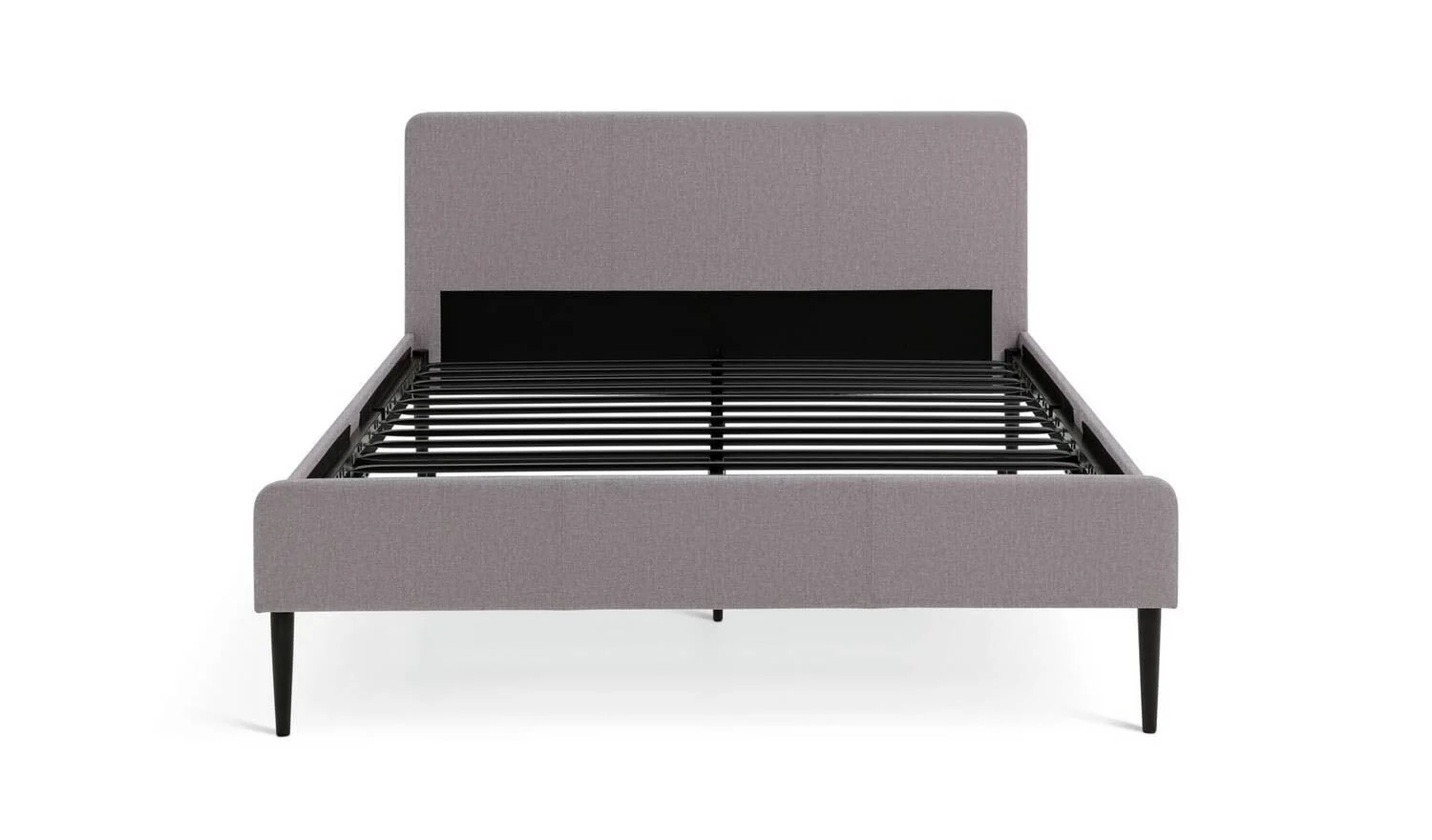 Kristopher Small Double Fabric Bed Frame Grey Modern Bedroom Furniture - Image 3