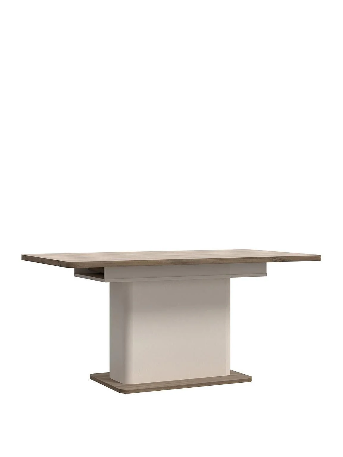 Lacetti 200 cm Extending Dining Table Cream & Oak Spacious Dining Furniture