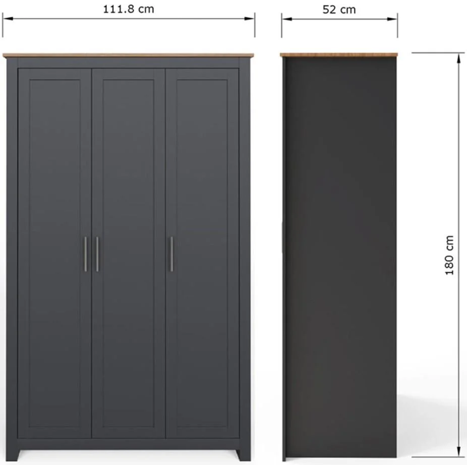 Lancaster Slate Blue 4 Piece Bedroom Set Storage Organiser UK - Image 9