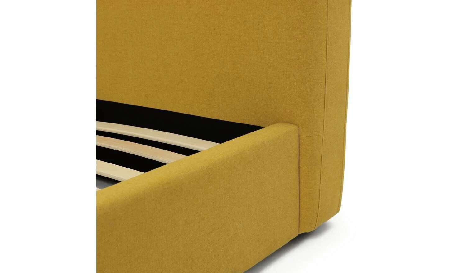 Layla Kingsize Ottoman Bed Frame Yellow Modern and Spacious Storage Bed - Image 6