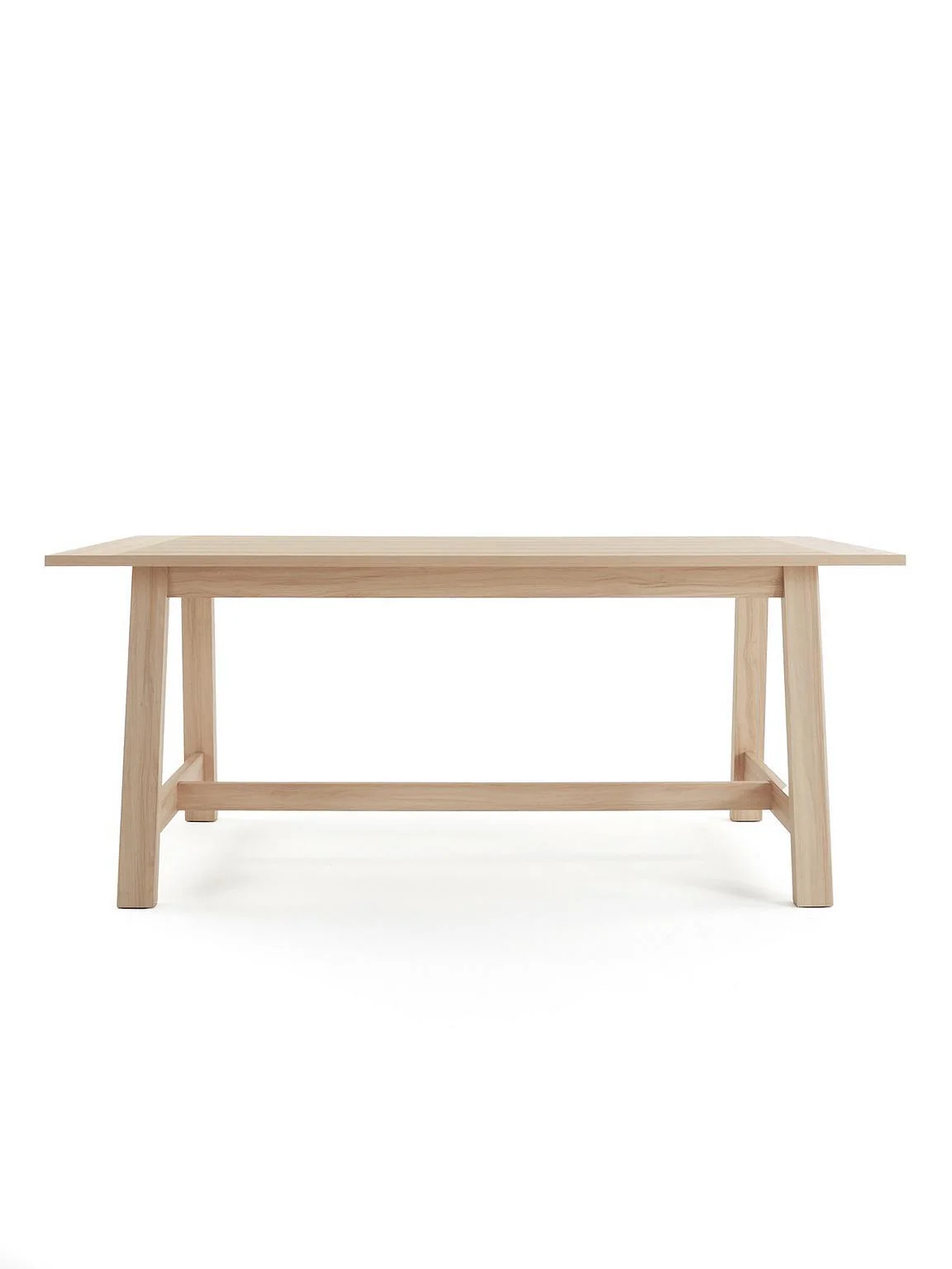 Lindley 185 cm Dining Table Oak For Family Diner Easy Assembly UK - Image 4