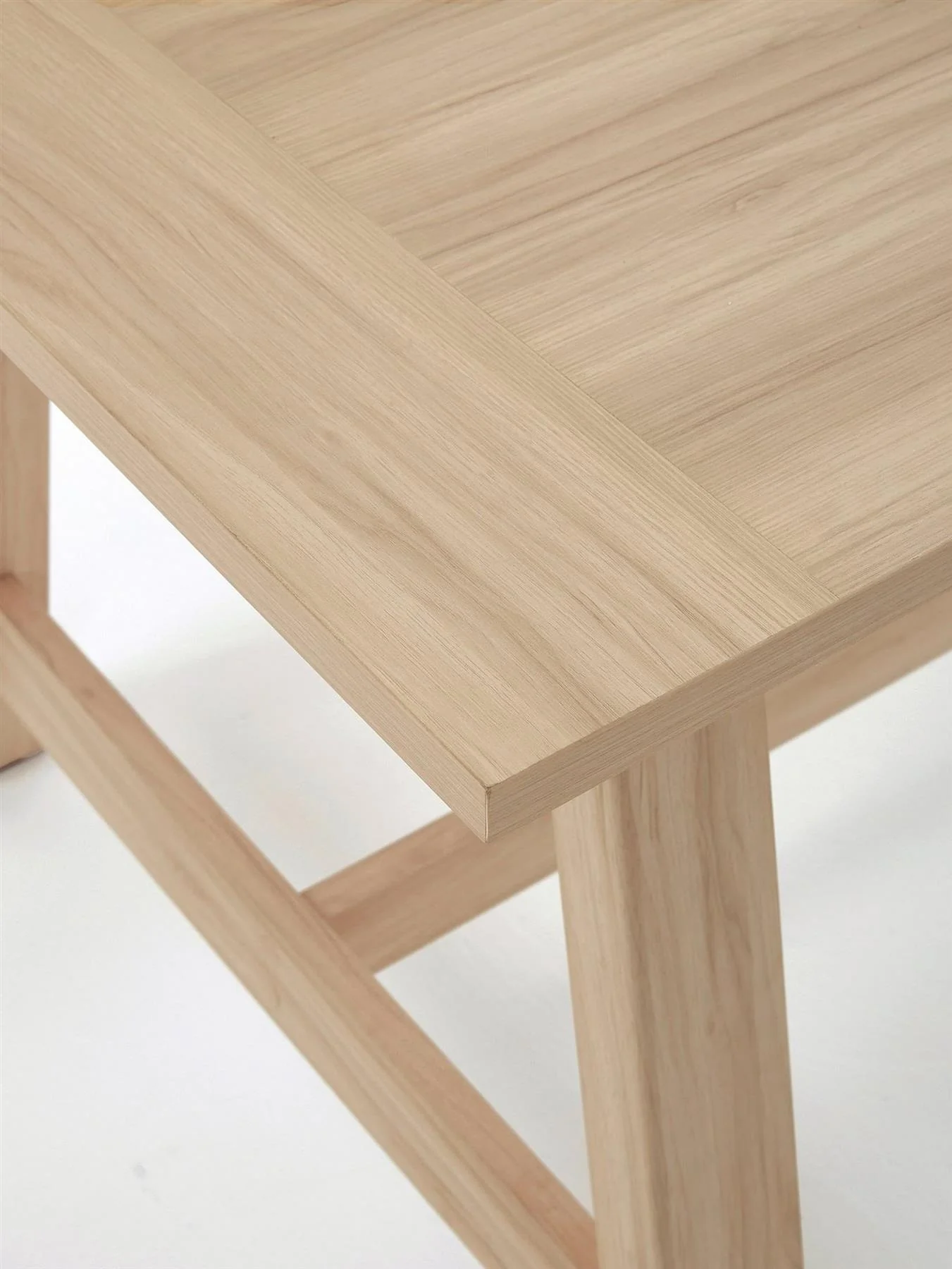 Lindley 185 cm Dining Table Oak For Family Diner Easy Assembly UK - Image 5