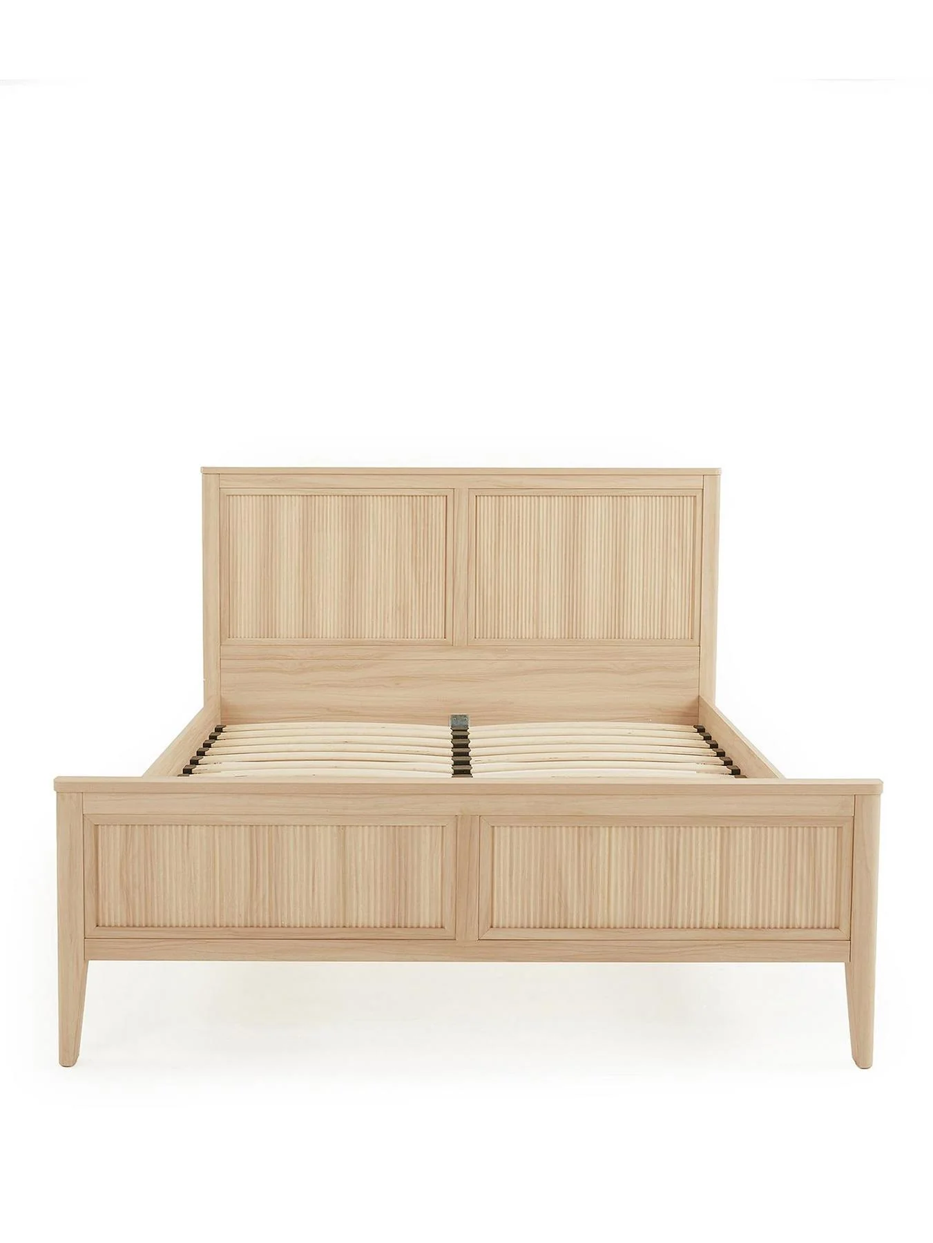 Lindley King Bed Oak Wooden Platform Bed Frame Modern UK - Image 2