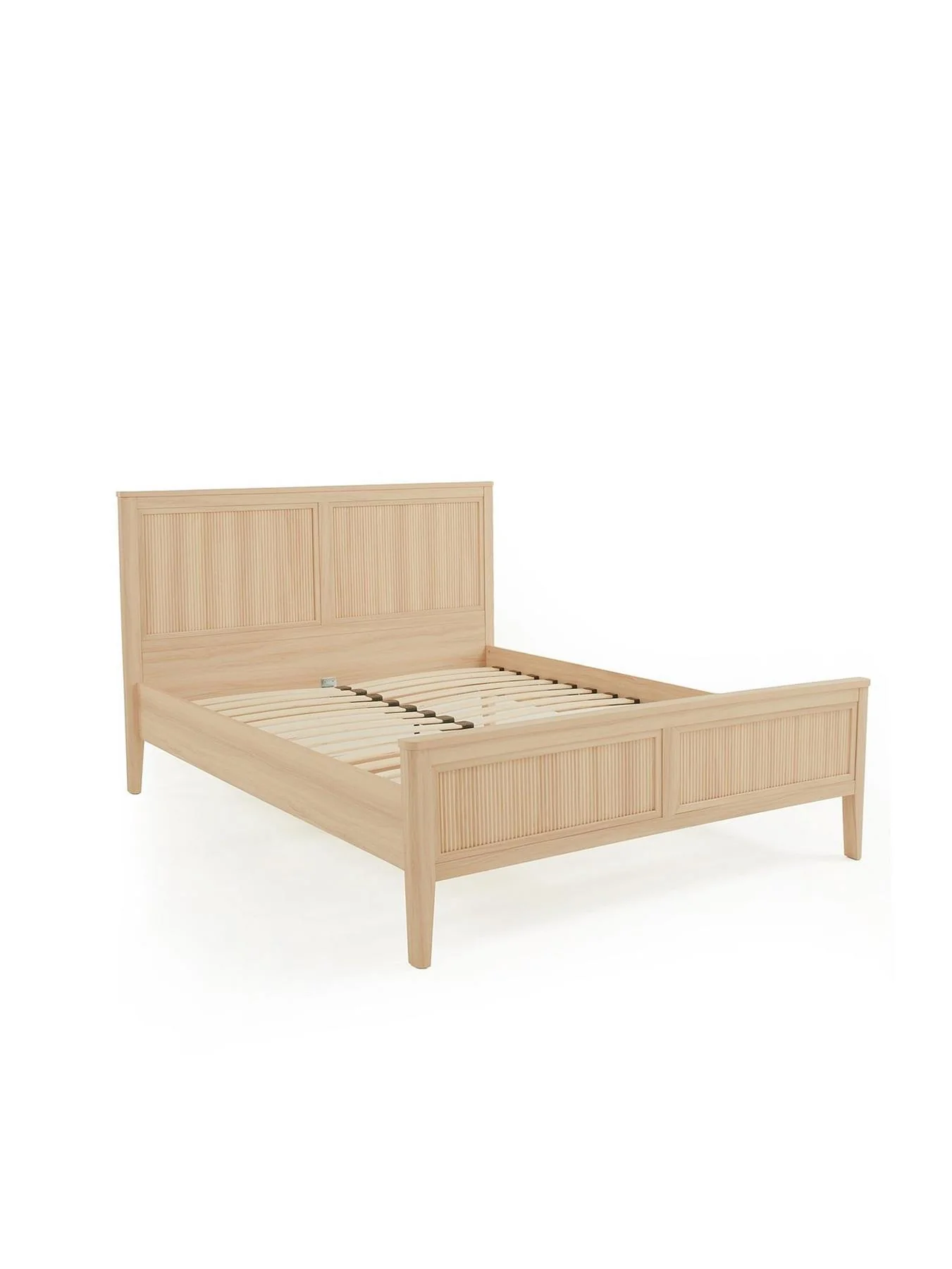 Lindley King Bed Oak Wooden Platform Bed Frame Modern UK - Image 3