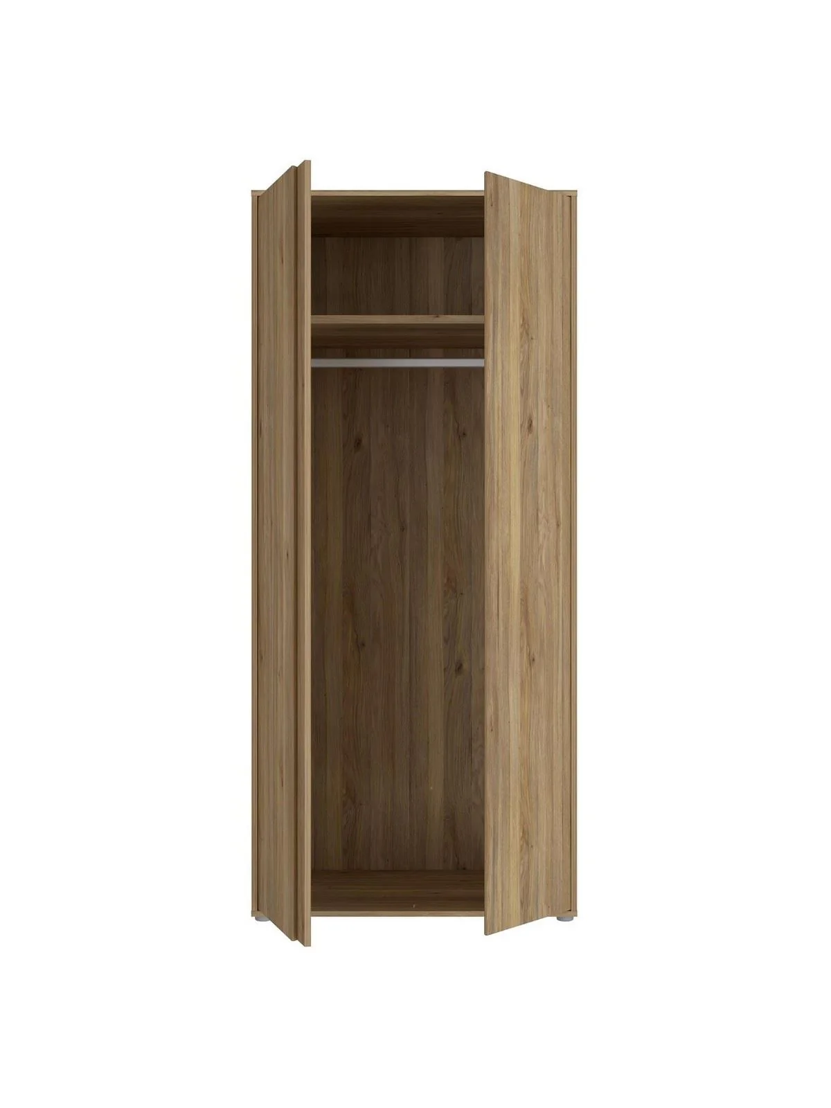 Lisson 2 Door Wardrobe - New Oak | Handle-Free Design | Minimalist Style - Image 4