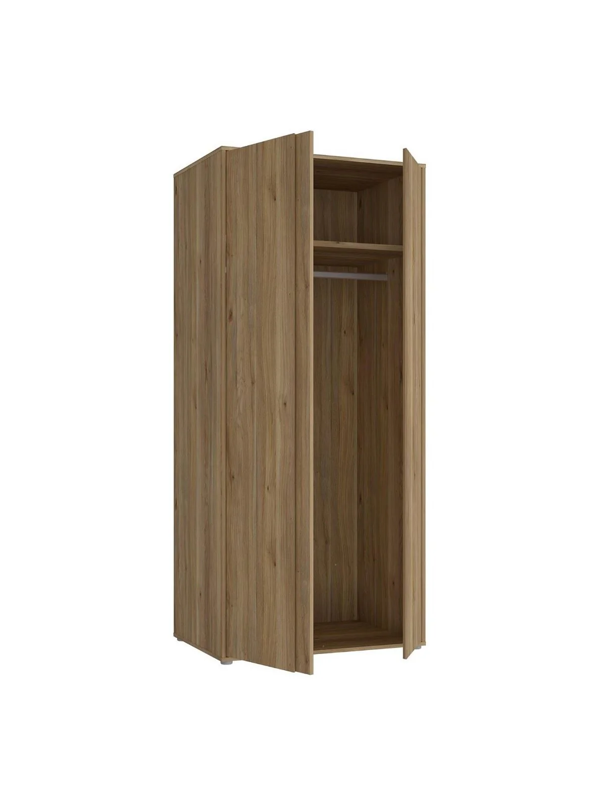 Lisson 2 Door Wardrobe - New Oak | Handle-Free Design | Minimalist Style - Image 5