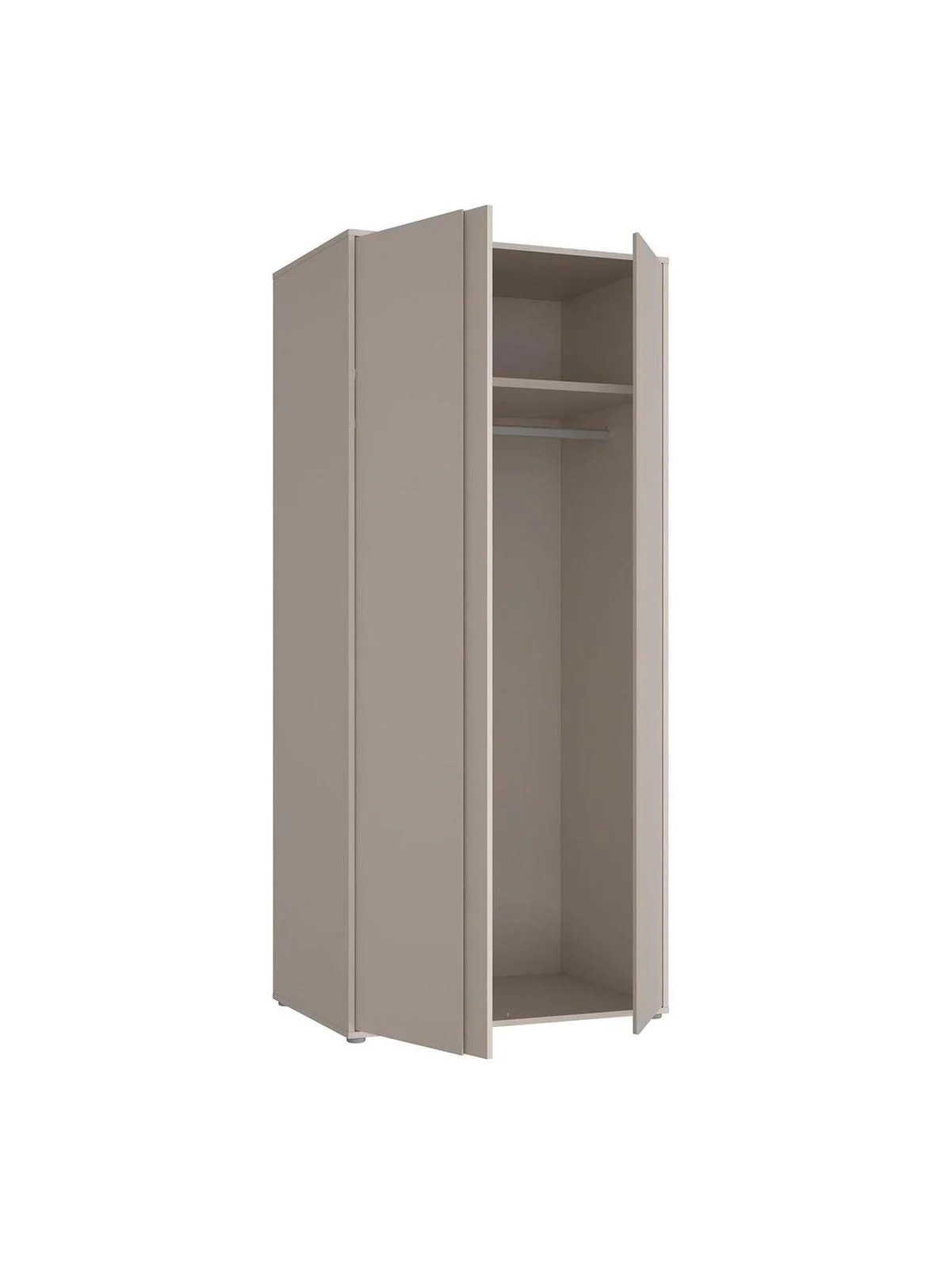 Lisson 2 Door Wardrobe Oatmeal | Bedroom Storage | Space Saving - Image 5