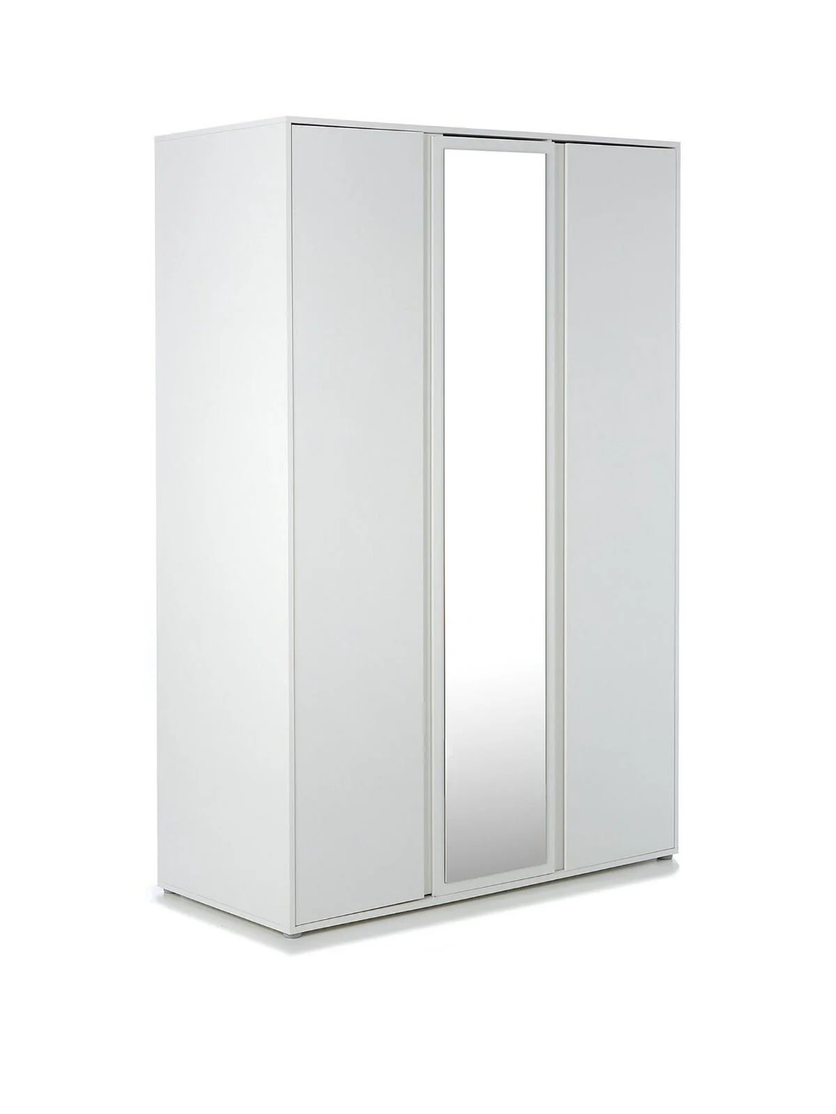 Lisson 3 Door Mirrored Wardrobe White Spacious and Stylish Bedroom Storage - Image 3