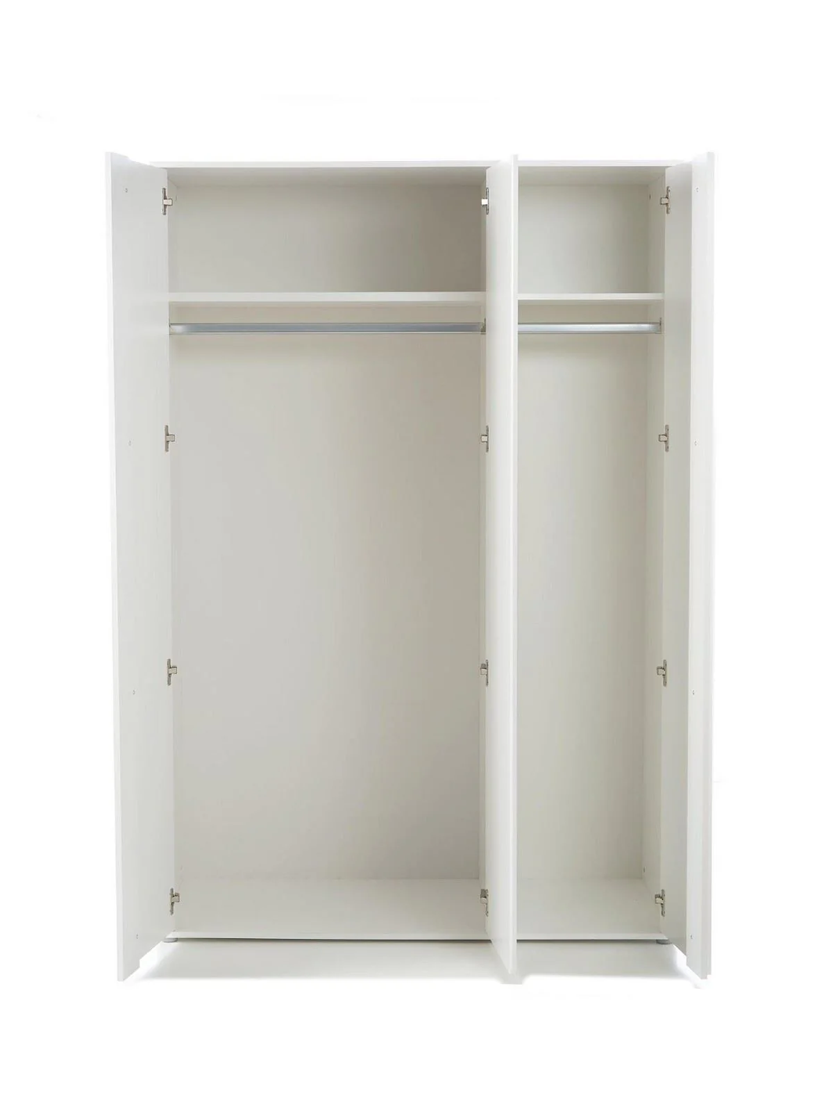 Lisson 3 Door Mirrored Wardrobe White Spacious and Stylish Bedroom Storage - Image 4