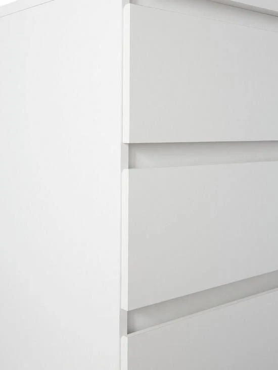Lisson 5 Drawer Chest White (Height 128.1, Width 77.2, Depth 42.2 cm) Durable - Image 5