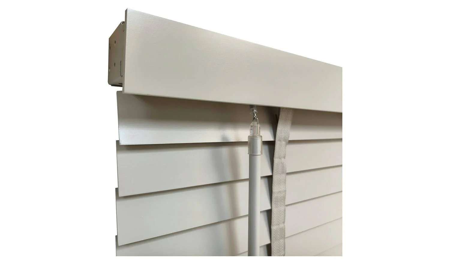 Little Black Book 50mm Basswood Warm Grey Venetian Blind 90x130cm Privacy UK - Image 3
