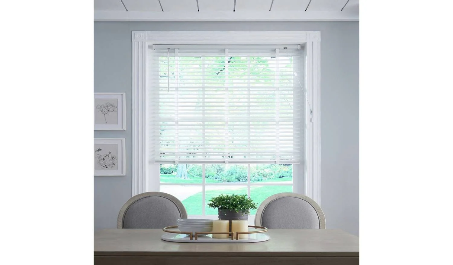 Little Black Book 50mm Basswood White Venetian Blind - 110x160cm