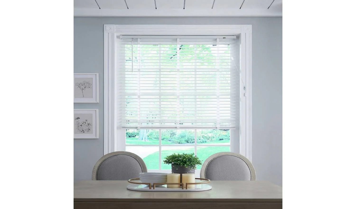 Little Black Book 50mm Basswood White Venetian Blind - 175x160cm