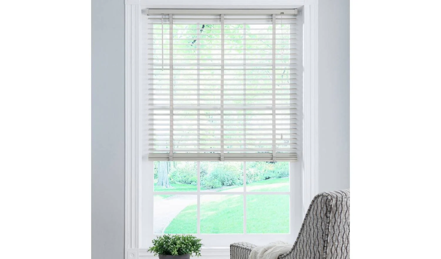Little Black Book 50mm Venetian Blind Warm Grey 150x160cm Easy Clean