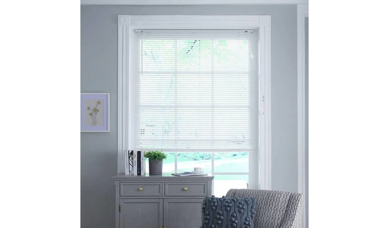 Little Black Book Basswood White 25mm Venetian Blind 150x160cm Light Filter