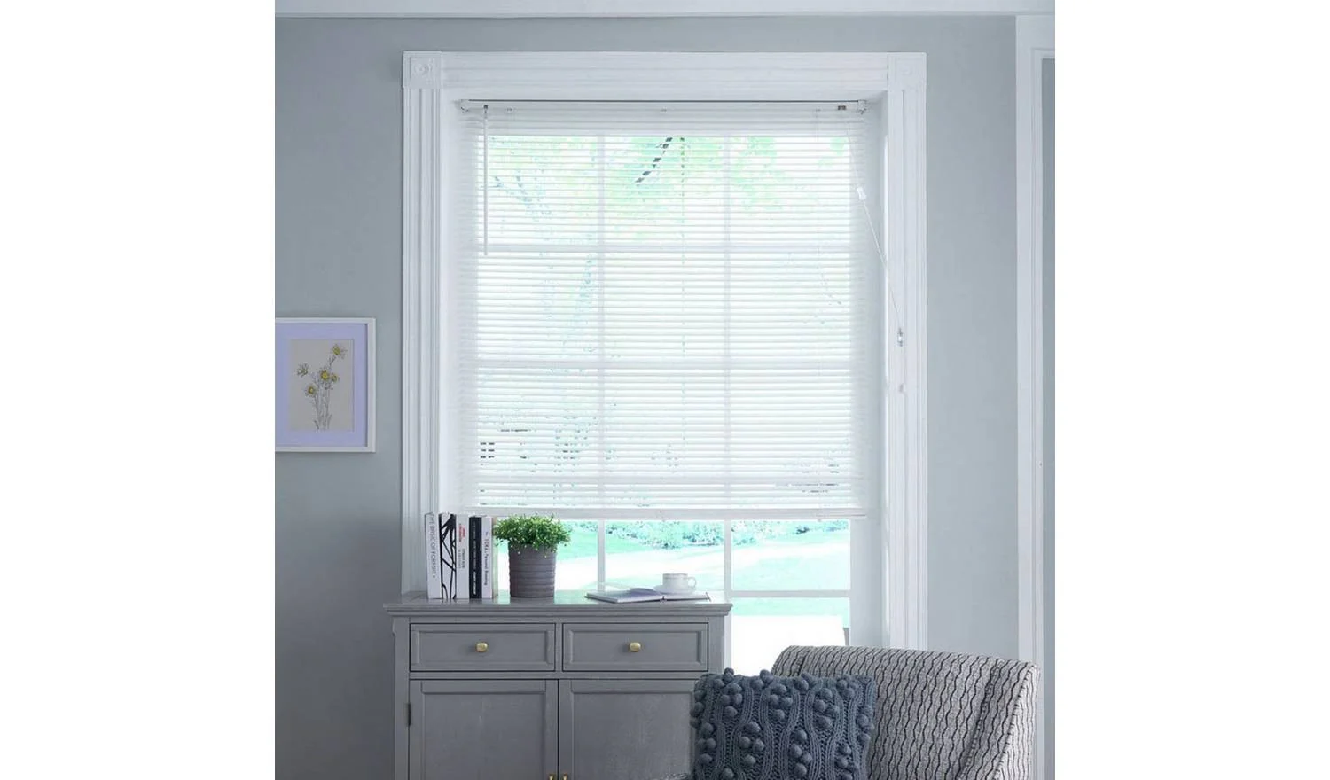 Little Black Book Basswood White 25mm Venetian Blind 170x160cm Light Filter