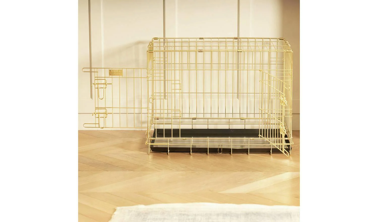 Lords & Labradors Deluxe Champagne Gold Dog Crate XL Heavy Duty Cage - Image 3