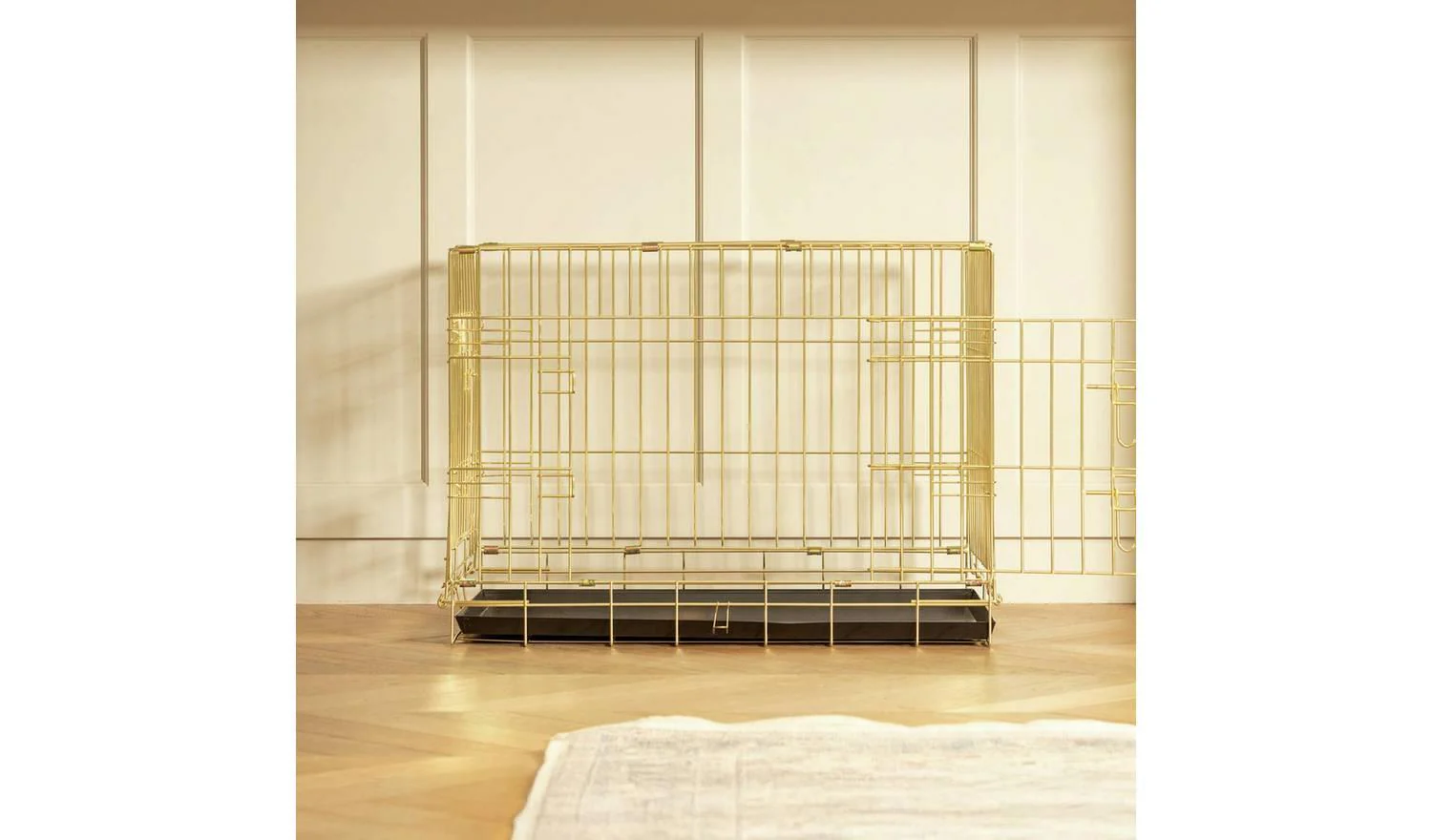 Lords & Labradors Deluxe Champagne Gold Dog Crate XL Heavy Duty Cage - Image 4