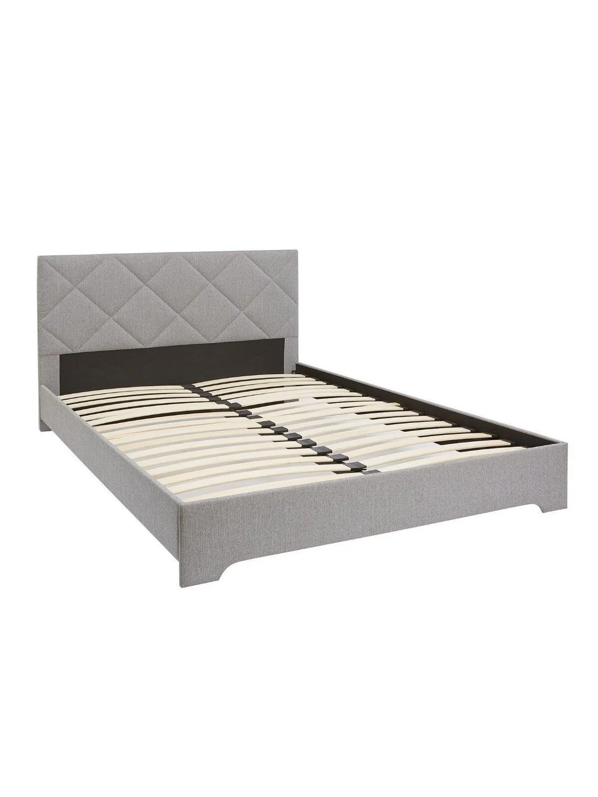 Luca Double Bed Frame Light Grey Elegant and Comfortable Bedroom Furniture - Image 3