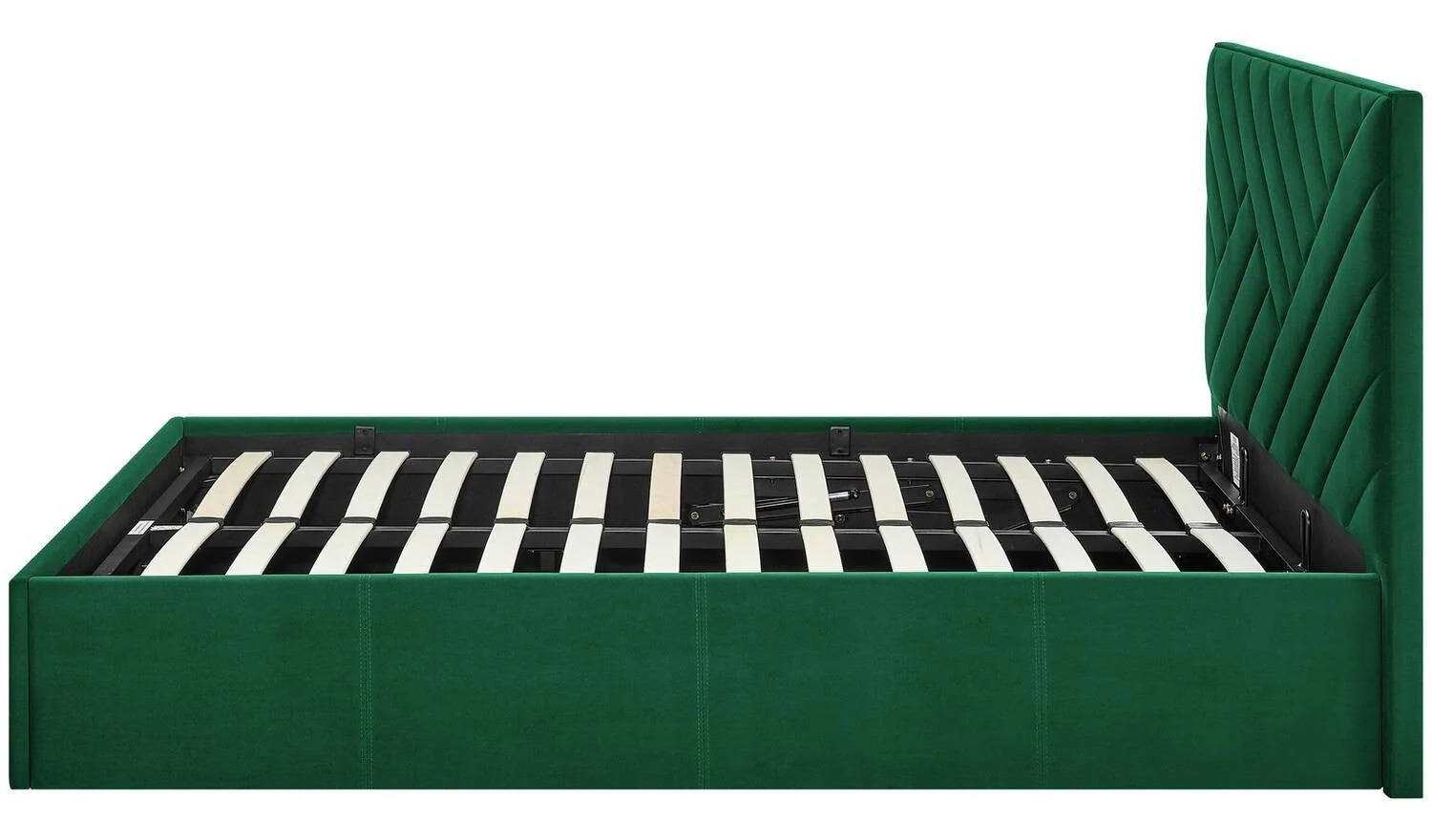 Luca Double End Lift Ottoman Bed Green Elegant and Comfortable Bedroom Furniture - Image 9