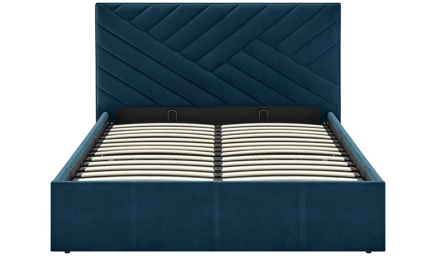 Luca Double End Lift Ottoman Bed Navy Elegant and Comfortable Bedroom Furniture - Image 11