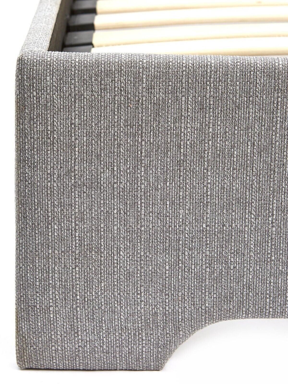 Luca King Bed Frame Light Grey Elegant and Comfortable Bedroom Furniture - Image 5