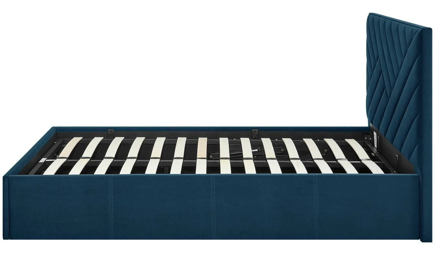 Luca Kingsize End Lift Ottoman Bed Navy Elegant Comfortable Bedroom Furniture - Image 9