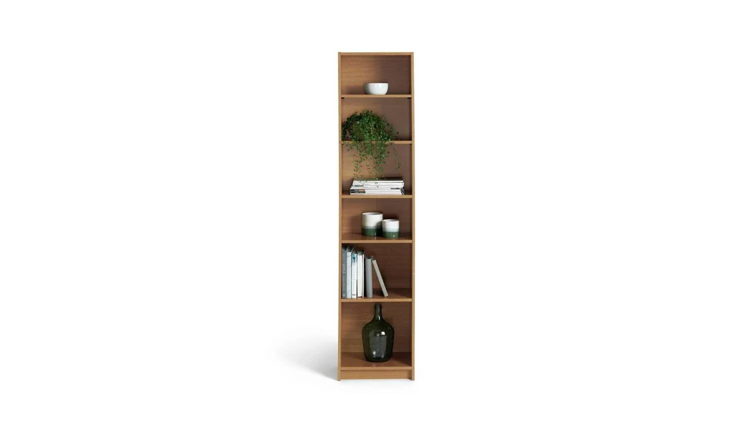 Maine Narrow Bookcase - Oak Effect - Image 3