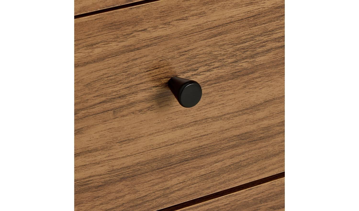 Malibu 7 Drawer Chest Walnut For Bedroom Hallway Home Organiser UK - Image 5