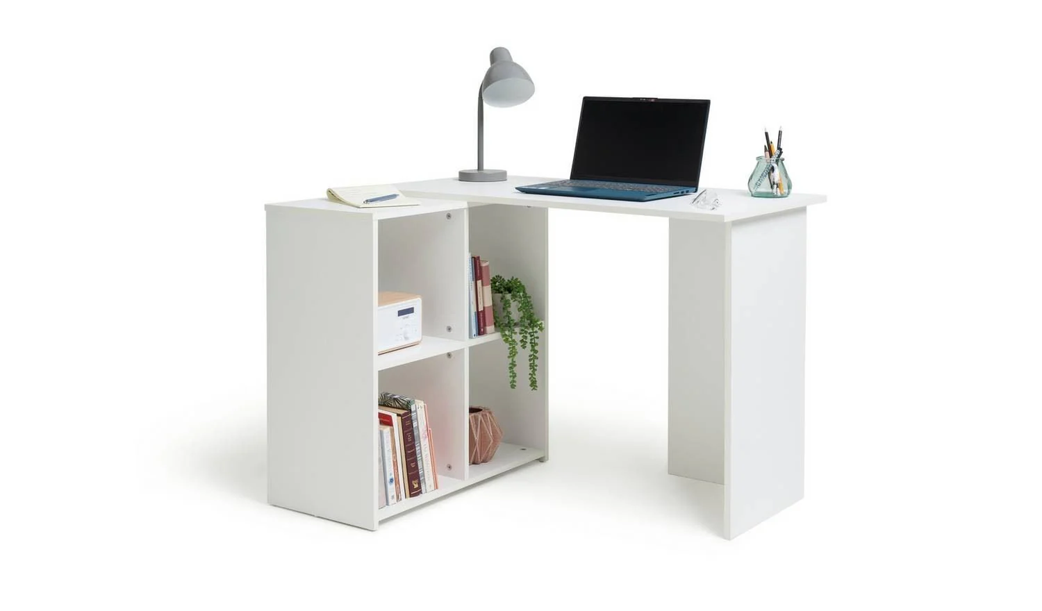 Malibu Corner Office Desk White Modern Home Office Furniture Workspace - Image 4