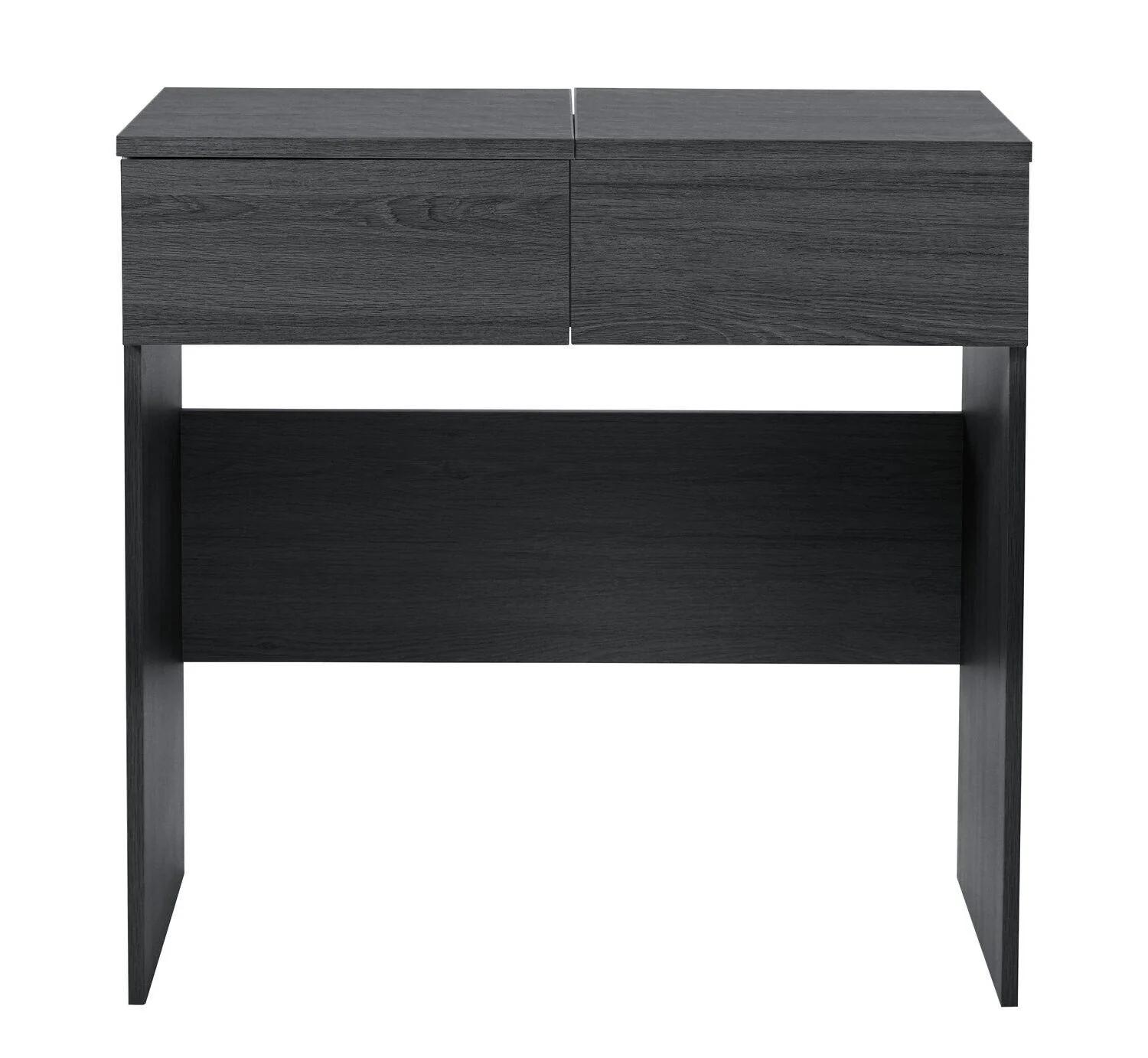 Malibu Dressing Table with Mirror Black Oak Effect Elegant Bedroom Furniture - Image 2