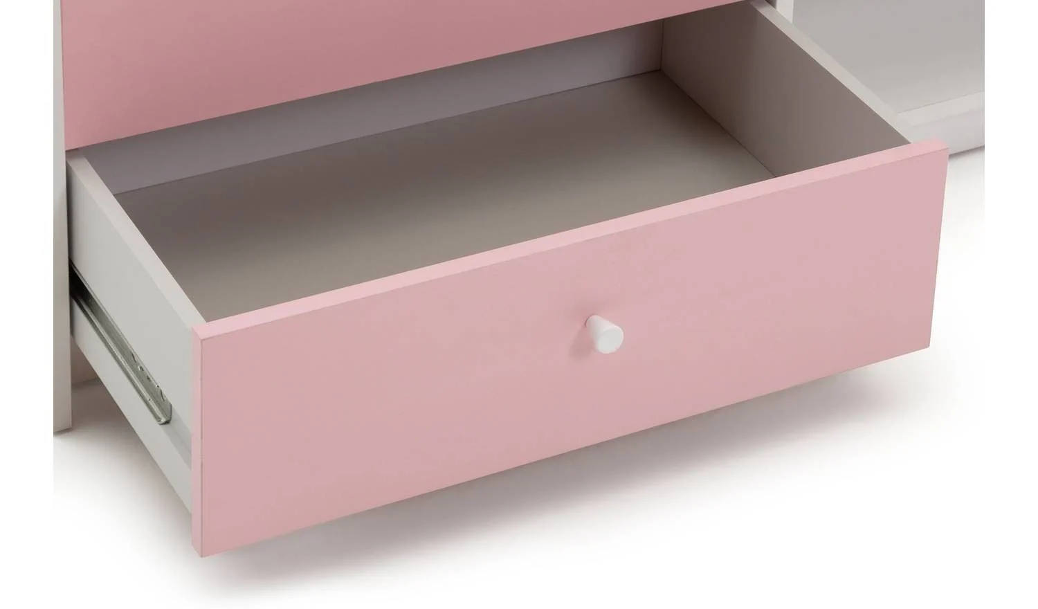 Malibu Storage Cabin Bed Pink & White Kids Childrens Bedroom Furniture - Image 6